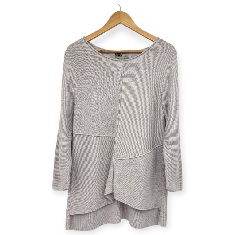 Habitat Clothes to Live In‎ Gray Knit Tunic Sweatshirt Women's L 100% Cotton